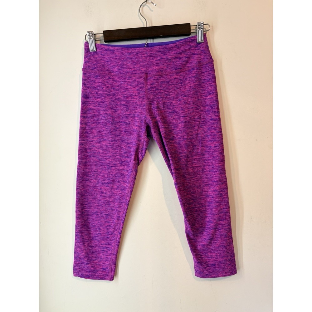 Beyond Yoga Purple Space-Dye Cropped Leggings